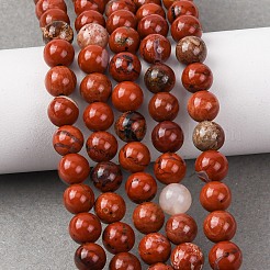 Natural Red Jasper Bead Strands&nbsp;G-R193-11-6mm