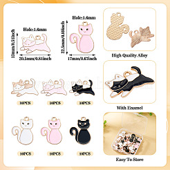 60Pcs 6 Styles Alloy Enamel Pendants&nbsp;ENAM-TA0002-73