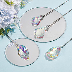 4Pcs 4 Styles Glass Charms Ceiling Fan Pull Chain Extenders&nbsp;HJEW-SP0001-80