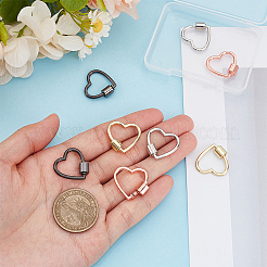 8Pcs 4 Colors Zinc Alloy Screw Carabiner Lock Charms&nbsp;FIND-ME0003-39