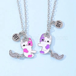 Alloy with Enamel Pendant Necklaces&nbsp;PW-WGAC858-01