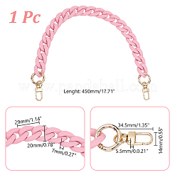 Rubberized Acrylic Cuban Link Chain Bag Chains&nbsp;FIND-WH0176-19C