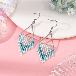 Glass Dangle Earrings&nbsp;EJEW-MZ00813