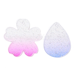Acrylic with Glitter Powder Pendants&nbsp;OACR-B009-01D