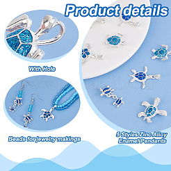 10Pcs 5 Styles Zinc Alloy Enamel Pendants&nbsp;FIND-PH0022-12
