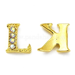 Alloy Gold Rhinetone Letters Nail Stud Cabochons&nbsp;MRMJ-S047-023-M