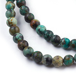 Natural African Turquoise(Jasper) Beads Strands&nbsp;TURQ-G037-6mm