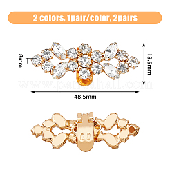 2 Pairs 2 Colors Detachable Flower Shoe Decoration&nbsp;AJEW-HY0001-15
