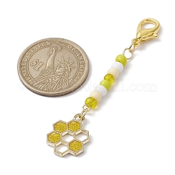 4Pcs 4 Styles Alloy Enamel Pendant Decorations&nbsp;HJEW-JM01696