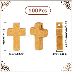 100Pcs Wood Pendants&nbsp;WOOD-SC0001-51