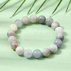 10MM Natural Aquamarine Round Beaded Stretch Bracelets for Women&nbsp;GG-CBA6C75-A01-10mm