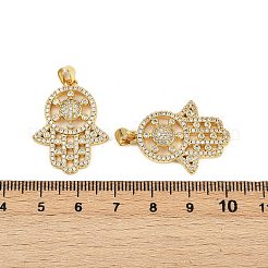 Brass Micro Pave Cubic Zirconia Pendants&nbsp;KK-S526-33G