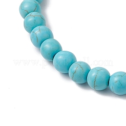 Synthetic Magnesite Beaded Stretch Bracelets for Women Men&nbsp;BJEW-TA00581-02