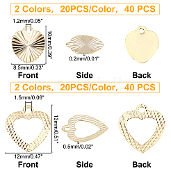 80Pcs 4 Style Brass Charms&nbsp;KK-FH0002-94