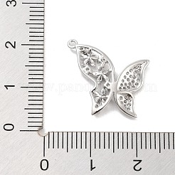 Brass Pave Clear Cubic Zirconia Pendants&nbsp;LS-KK-Z061-08P-02