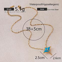 304 Stainless Steel Ocean Ray Fish Pendant Necklaces for Women&nbsp;RI8300