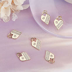 6Pcs Brass Micro Pave Cubic Zirconia Pendants&nbsp;KK-BBC0003-19