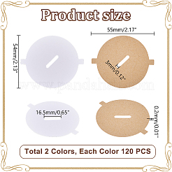 240Pcs 2 Colors Paper Candle Lids&nbsp;FIND-GA0004-01