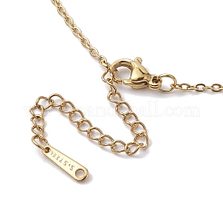 304 Stainless Steel and Acrylic Imitation Shell Pendant Necklaces&nbsp;NJEW-JN04706