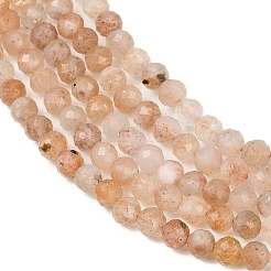 Natural Gold Sunstone Beads Strands&nbsp;G-B175-D11-4mm