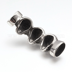 316 Surgical Stainless Steel Slide Charms Cabochon Settings&nbsp;STAS-F133-73AS
