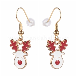 Christmas Theme Alloy Enamel Dangle Earrings Sets&nbsp;EJEW-JE04512
