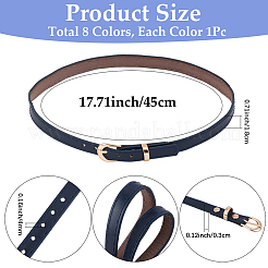 8Pcs 8 Colors Imitation Leather Hat Band&nbsp;AJEW-CL0005-27