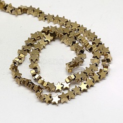 Electroplate Non-magnetic Synthetic Hematite Beads Strands&nbsp;G-J173-4x4mm-M