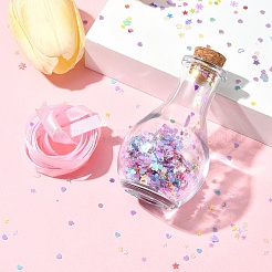 Star Heart PVC Plastic Paillette/Sequins Beads Wish Bottle DIY Making Kits&nbsp;DIY-FS0007-59