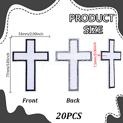 20Pcs Polyester Clothing Patches&nbsp;PATC-GA0002-02B
