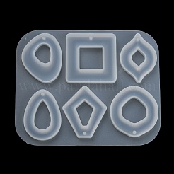 Square Teardrop Oval DIY Pendant Silicone Molds&nbsp;DIY-E072-04A