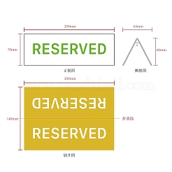 Acrylic Reserved Table Signs&nbsp;AJEW-WH0596-092A