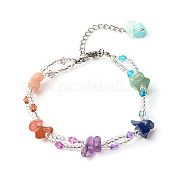 Glass Round Seed Beads Multi-strand Bracelet for Teen Girl Women&nbsp;X1-BJEW-TA00018