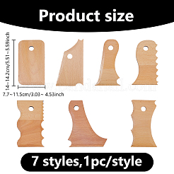 7Pcs Wood Pottery Foot Shaper Tools&nbsp;TOOL-DC0001-29