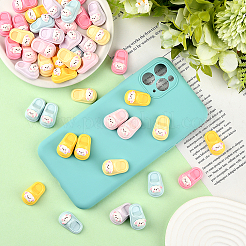 48Pcs 6 Colors Opaque Resin Cabochons&nbsp;FIND-SC0020-82