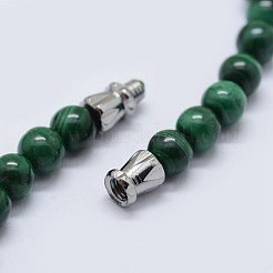 Natural Malachite Graduated Beaded Necklaces&nbsp;NJEW-F218-01B