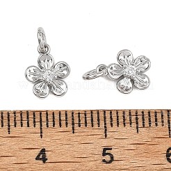 SHEGRACE Valentine's Day Brass Clear Cubic Zirconia Charms&nbsp;XGRQ3P737-577P