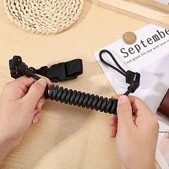 Nylon Outdoor Tactical Spring Lanyard&nbsp;AJEW-WH0752-319C
