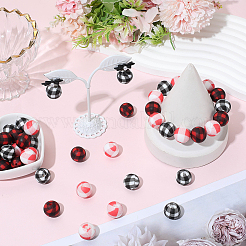 45Pcs 3 Colors Silicone Round Beads Making Kits&nbsp;SIL-SC0003-12