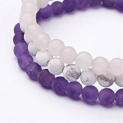 Mixed Gemstone Beaded Stretch Bracelet Sets&nbsp;BJEW-JB02622