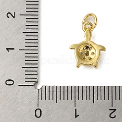 Rack Plating Brass Micro Pave Cubic Zirconia Charms&nbsp;KK-P279-12G