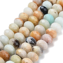 Natural Flower Amazonite Beads Strands&nbsp;G-C259-A15-8x12mm