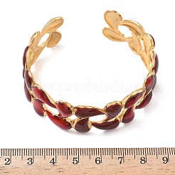 Teardrop 304 Stainless Steel Cuff Bangles&nbsp;BJEW-F525-03A-G