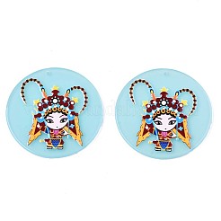 Translucent Cellulose Acetate(Resin) Pendants&nbsp;KY-T040-23
