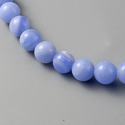 Natural Dyed Blue Lace Agate Beads Strands&nbsp;G-WH0016-42A