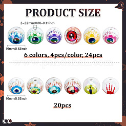 44Pcs 8 Styles UV Plating Iridescence Acrylic Beads&nbsp;MACR-PH0001-96