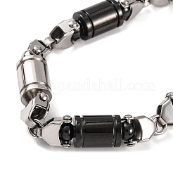 201 Stainless Steel Column Link Chain Bracelets&nbsp;BJEW-B078-61EBP