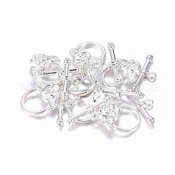 Tibetan Style Toggle Clasps&nbsp;LS-LF0026Y-S