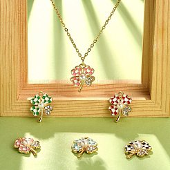 25Pcs 5 Colors Alloy Enamel Pendants&nbsp;ENAM-CJ0003-41