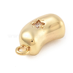 Brass Micro Pave Cubic Zirconia Pendants&nbsp;LS-KK-D283-23G